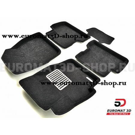 Текстильные 3D коврики Euromat3D Lux в салон для Mazda 3 (2009-2013) № EM3D-003412