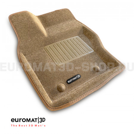 Текстильные 3D коврики Euromat3D Business в салон для Land Rover Range Rover Sport L494 (2014-2021) № EMC3D-003109T Бежевые