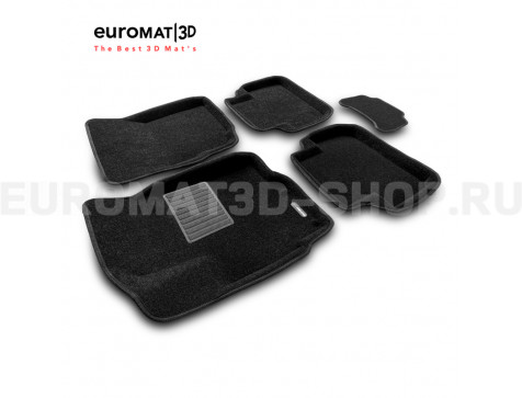 Текстильные 3D коврики Euromat3D Business в салон для Mitsubishi Eclipse Cross (2018-) № EMC3D-003601