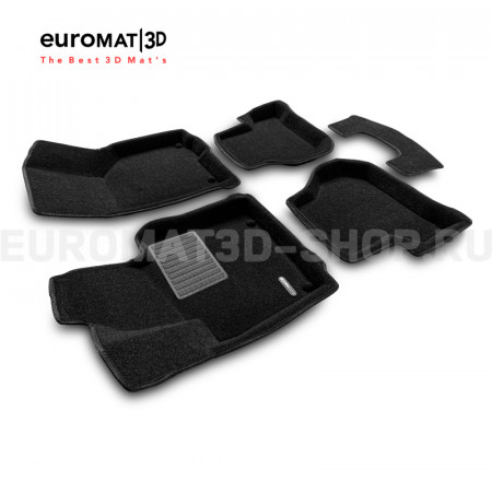 Текстильные 3D коврики Euromat3D Business в салон для Seat Leon (2005-2012) № EMC3D-004502